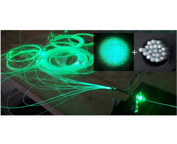 6W blue-green laser in luminous fiber (1)